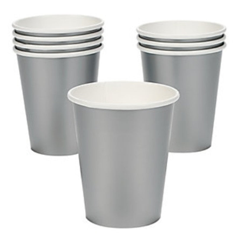 Silver Cups 9oz 8pcs