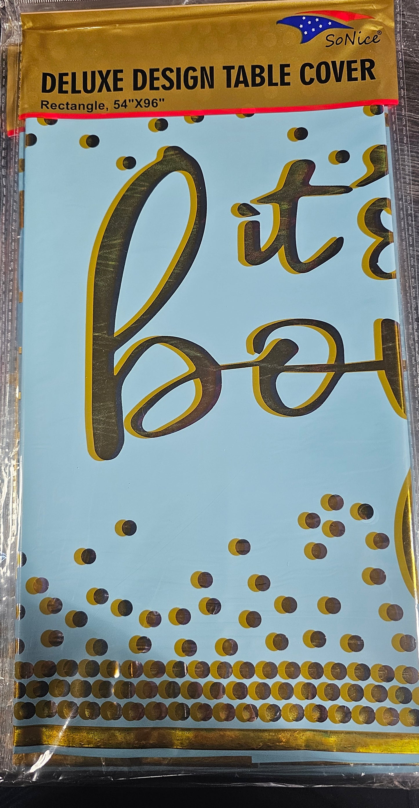 Table-Cover “It’s a Boy” Rectangle Foil