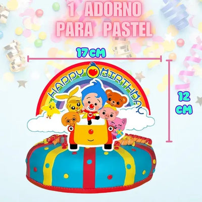 Caketopper Plim Plim "Happy Birthday" (x1u)