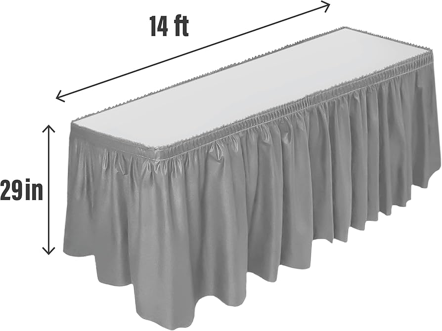 Table Skirt Silver 29in x 14ft