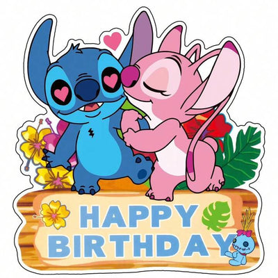 Stitch Birthday Decoration - Cake Topper (x1u)