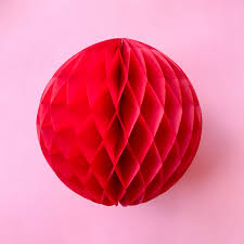 Honeycomb Ball Red (x1u) 8in