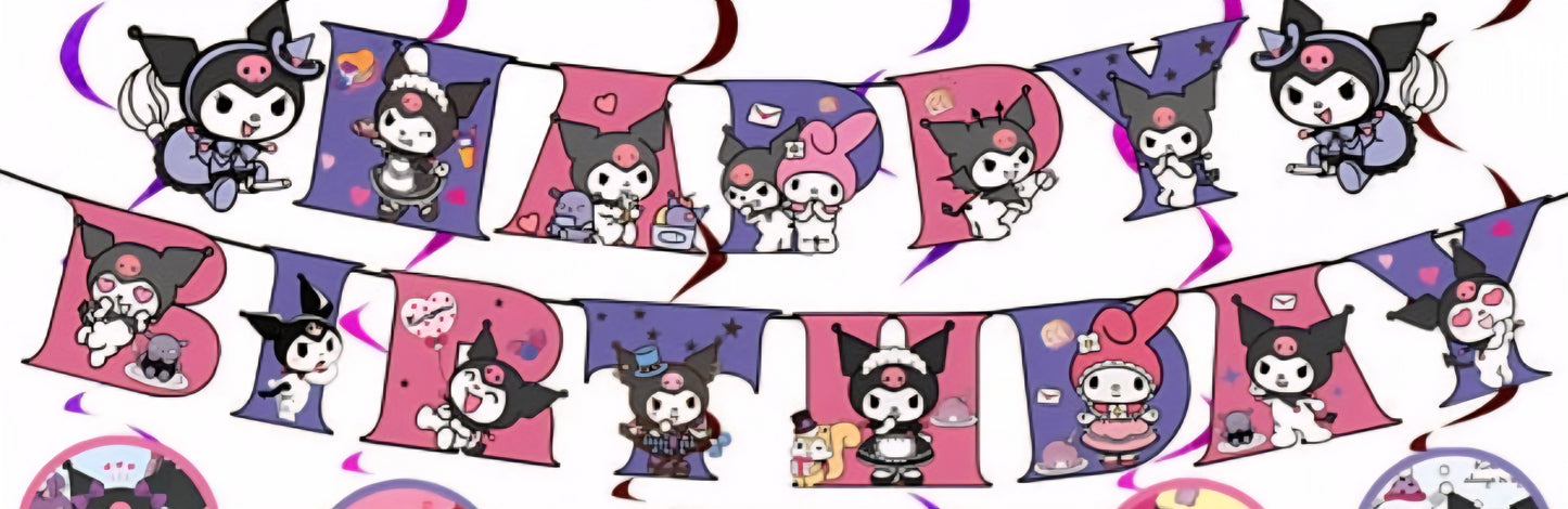 Kuromi Birthday Decoration - Banner (x1u)