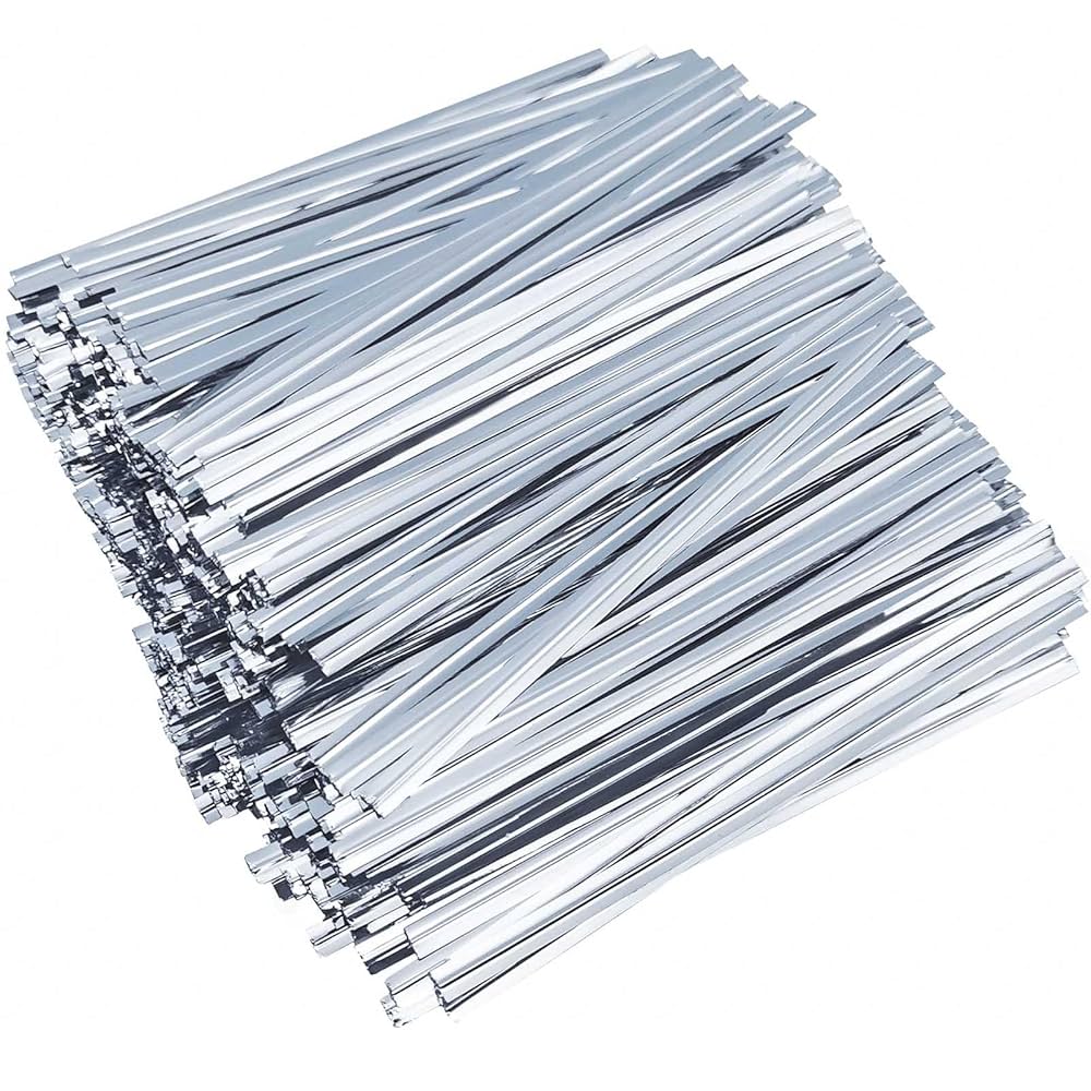 Twist Ties Silver 3.5" x 120pcs
