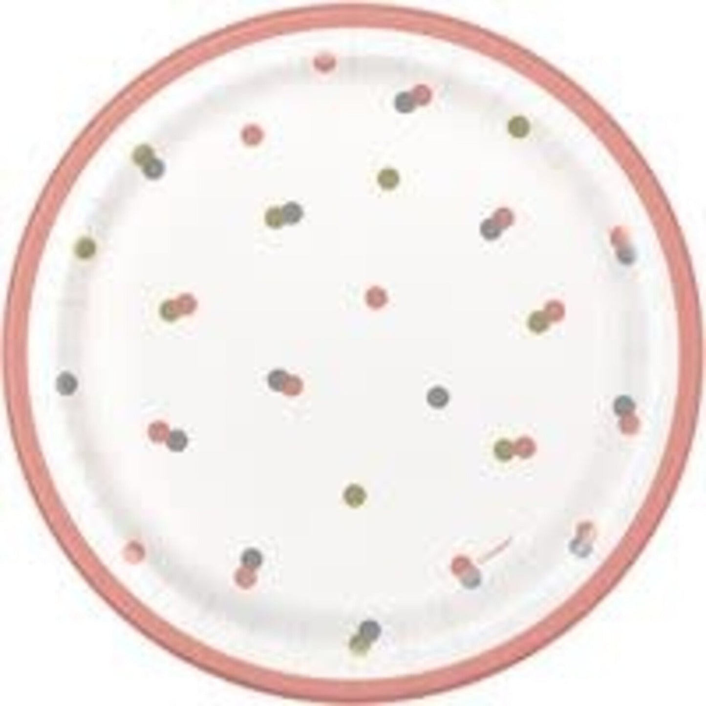 Glitz Rose Gold Birthday Plates 7"