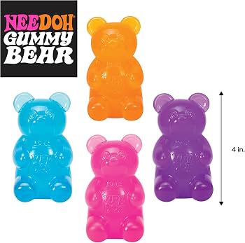 Gummy Bear Super Solid/Glitter Squish 1pcs