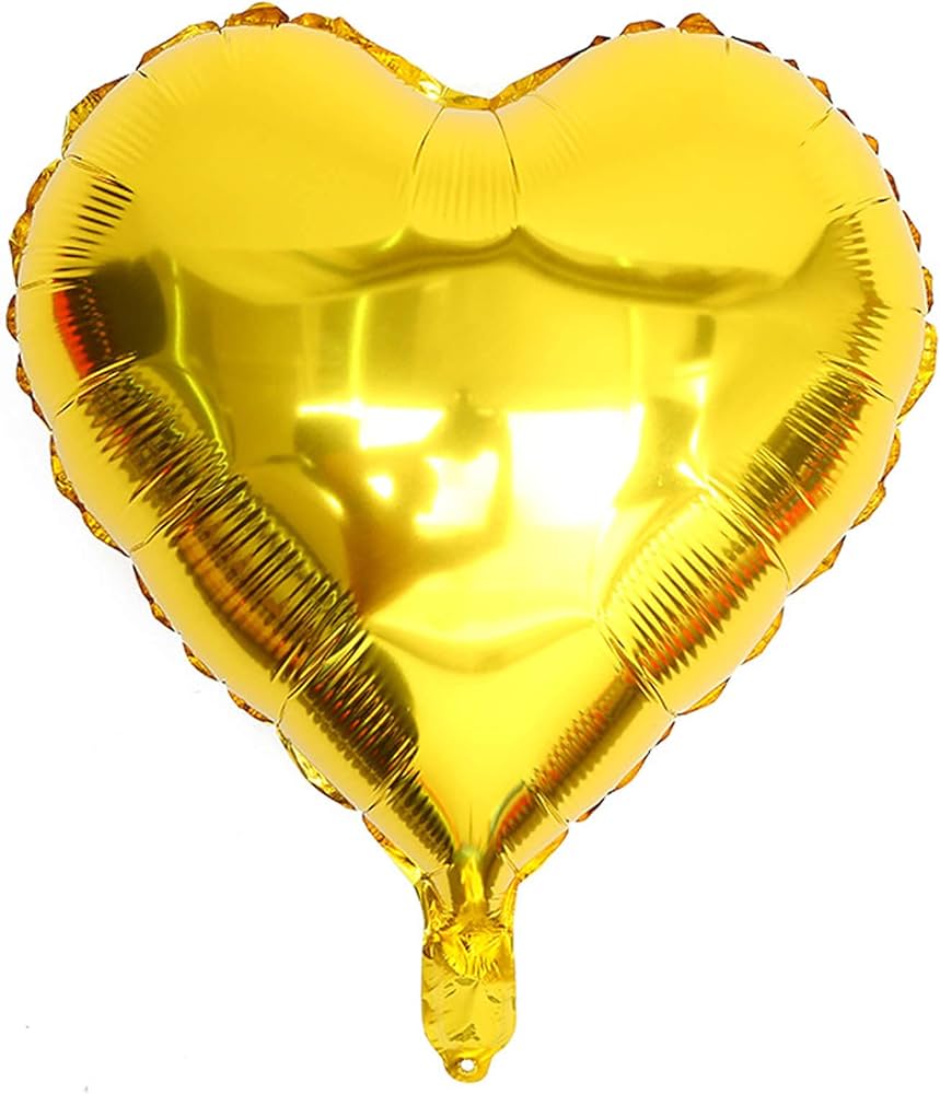 Babaloon Heart Gold Foil Balloon 16"