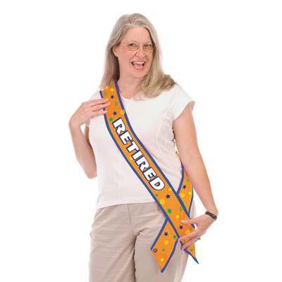 Happy Retirement Now tThe Fun Begins Sash