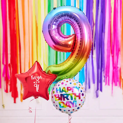 Supershape Foil Balloon #9 Rainbow