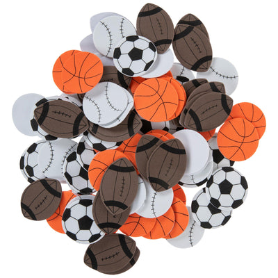 Foam Stickers Sport Ball Assorted 52pcs