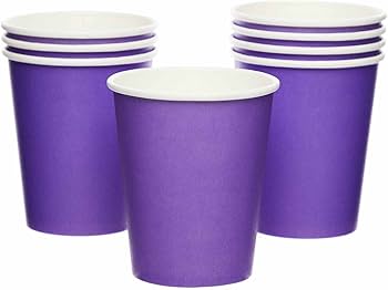 Neon Purple Cups 9oz 8pcs