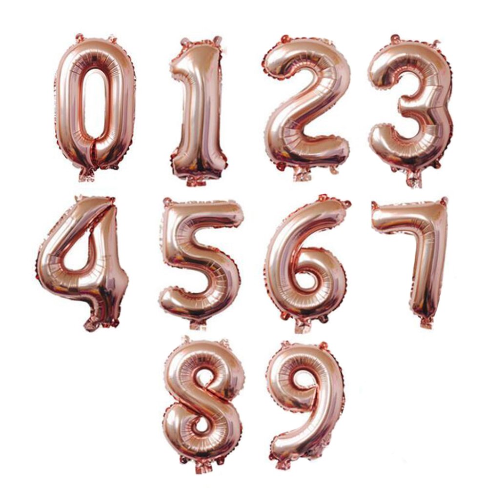 Number Foil Balloons 16" Rose Gold