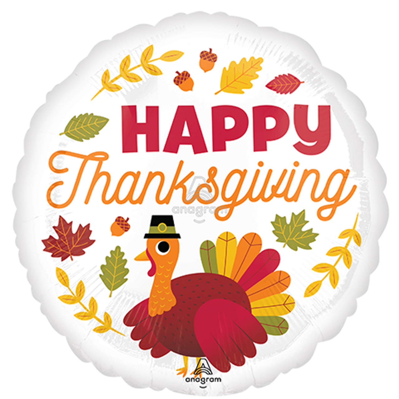 Happy Thanksgiving Pilgrim Foil Balloon 18"