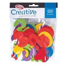 Número en Foamies Adhesivos 60pcs