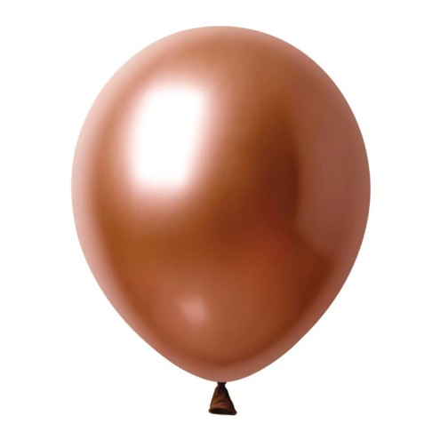 Browny Latex Balloons 9" Chrome Rose Gold 25pcs