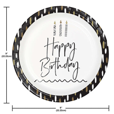 GOLDEN WISHES Plates 9" 8pcs