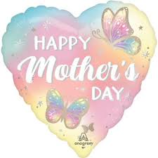 Fluttering Dreams Heart Happy Mother's Day Foil Balloon 18"
