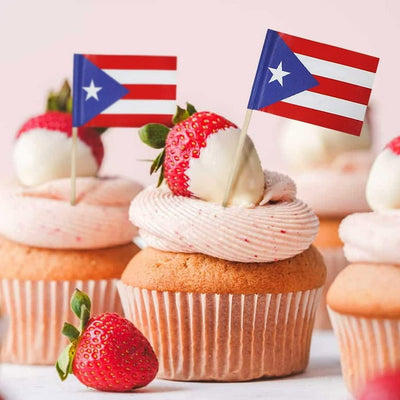 Mini Puerto Rico Toothpick Flag