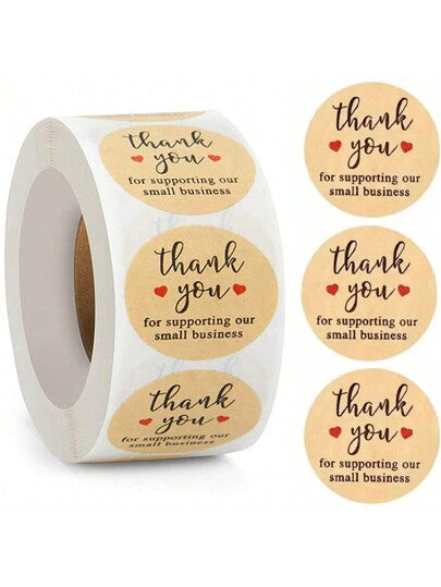Thank You Sticker Rollo (500 unidades) - Todos los Modelos