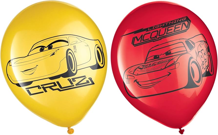 Cars Latex Balloons 6pcs