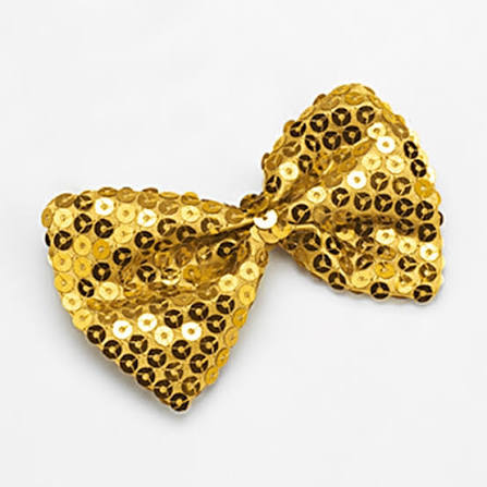 Sequin Bow Tie-Gold