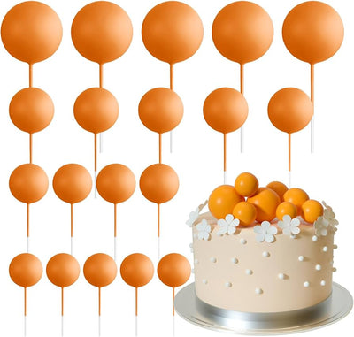 Cake topper Set Orange 20pcs