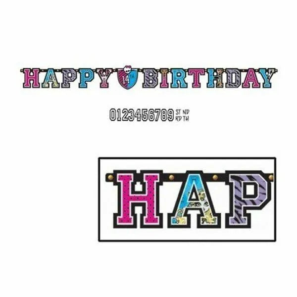 MONSTER HIGH LETTER BANNER (x1u)