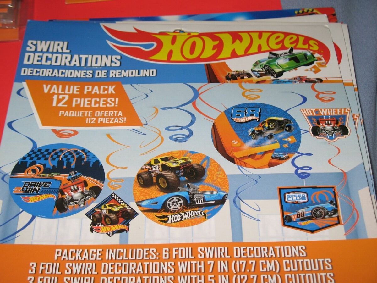 Espirales Decorativos Hot Wheels (x12u)
