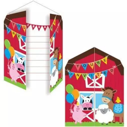 Farm Invitaciones Granja (x8u)