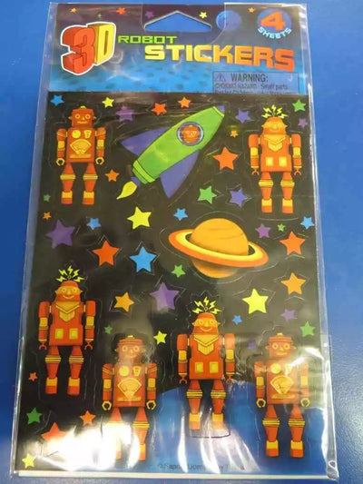 Robot Party Bots Stickers (4 sheets)