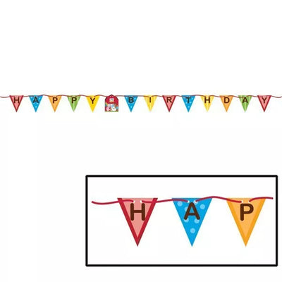Farm Banner "Happy Birthday" Granja (x1u)