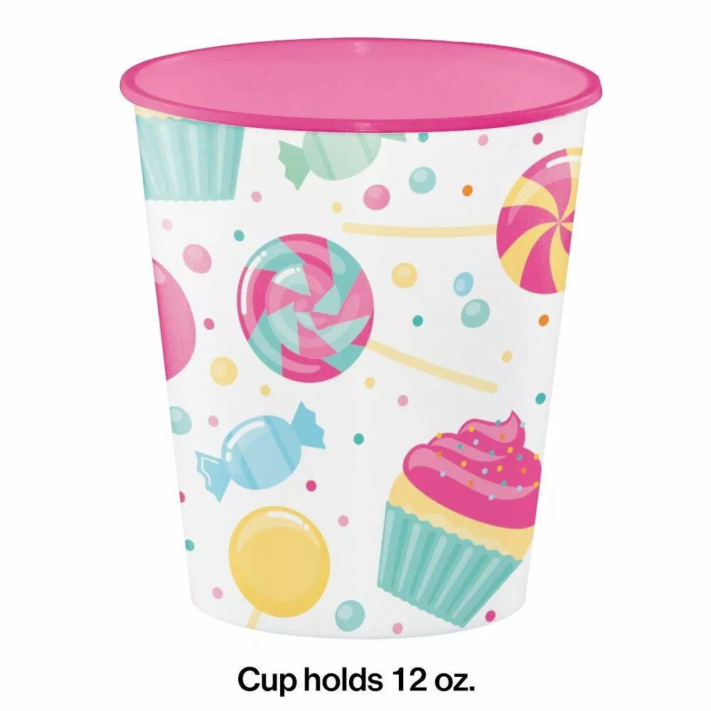 Vaso Plastico Candy Shop Party 12oz (x1u)