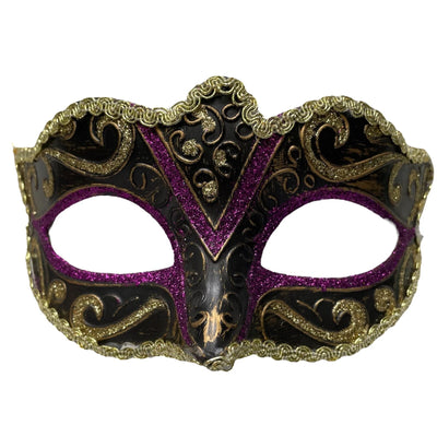 Eye Mask Antifaz W/Ribbon-Gold Trim