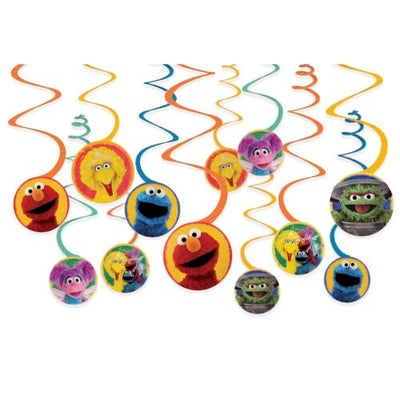 Kit Decoración Colgante Espirales Sesame Street (x12u)