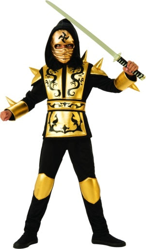 Gold Ninja Kids Boy Costume