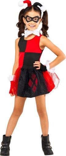 Harley Quinn Villain Kids Girl Costume