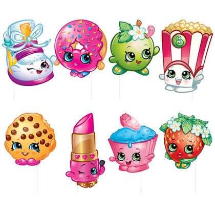Shopkins Photo Props (x8u)