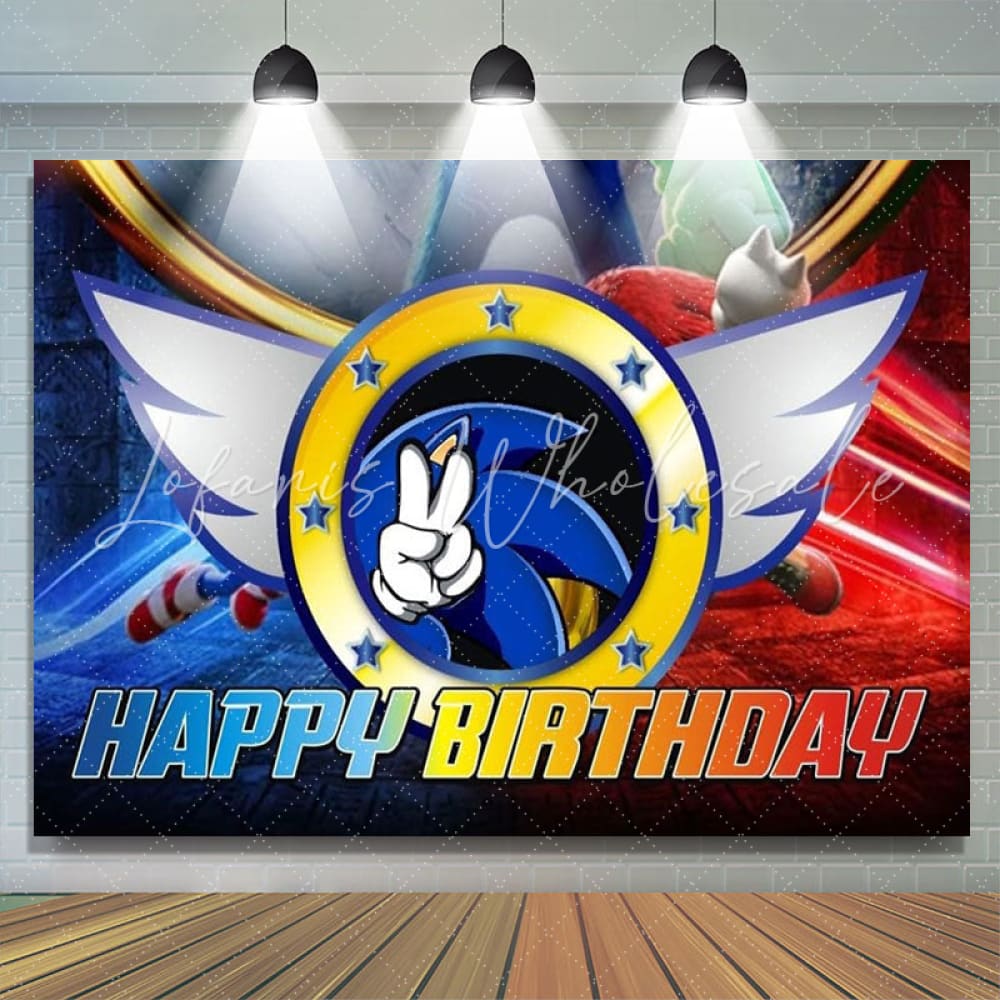Sonic Happy Birthday Backdrop (x1u)