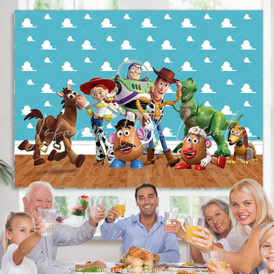 Toy Story Characters Happy Birthday Backdrop (x1u)