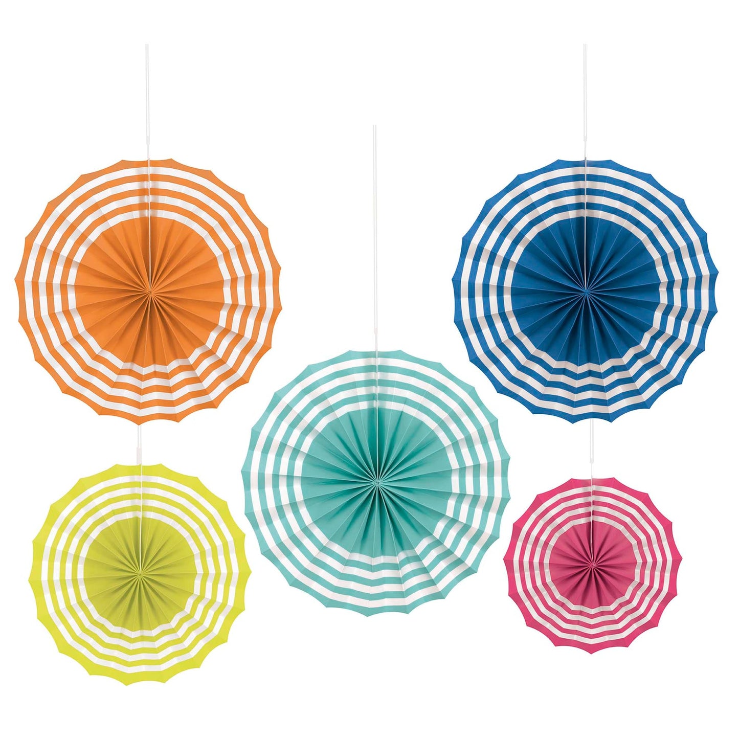 Summer Fun Paper Fan (x5u)