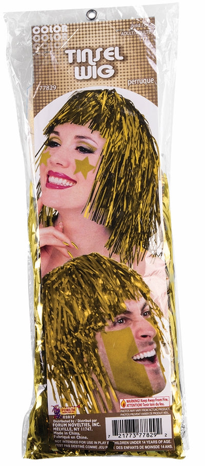 Tinsel Wig Yellow