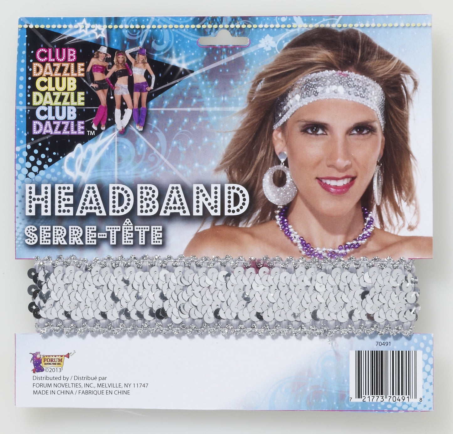 Sequin Headband-Silver