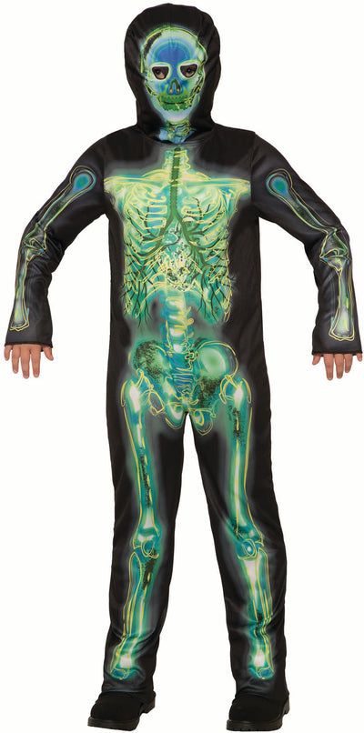 Radioactive Skeleton Kids Boy Costume