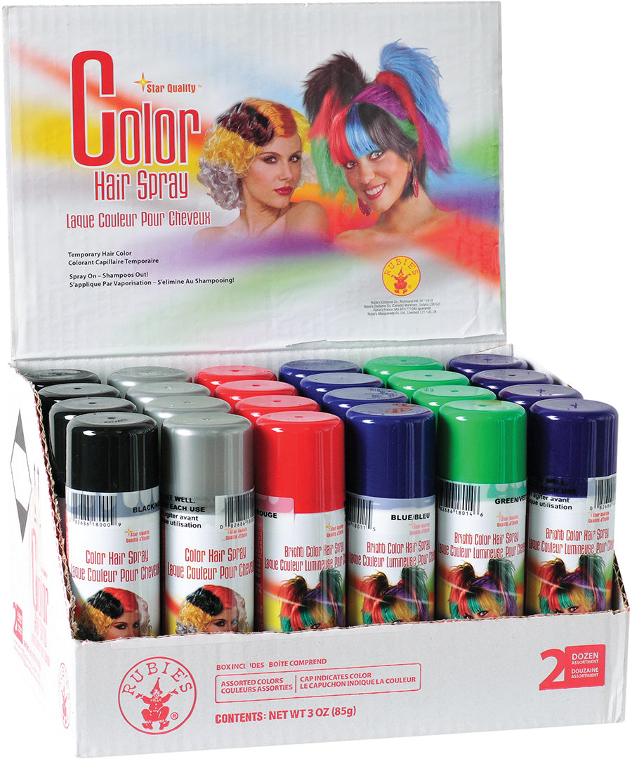 Bright Color Hair Spray Display-24pc Pack