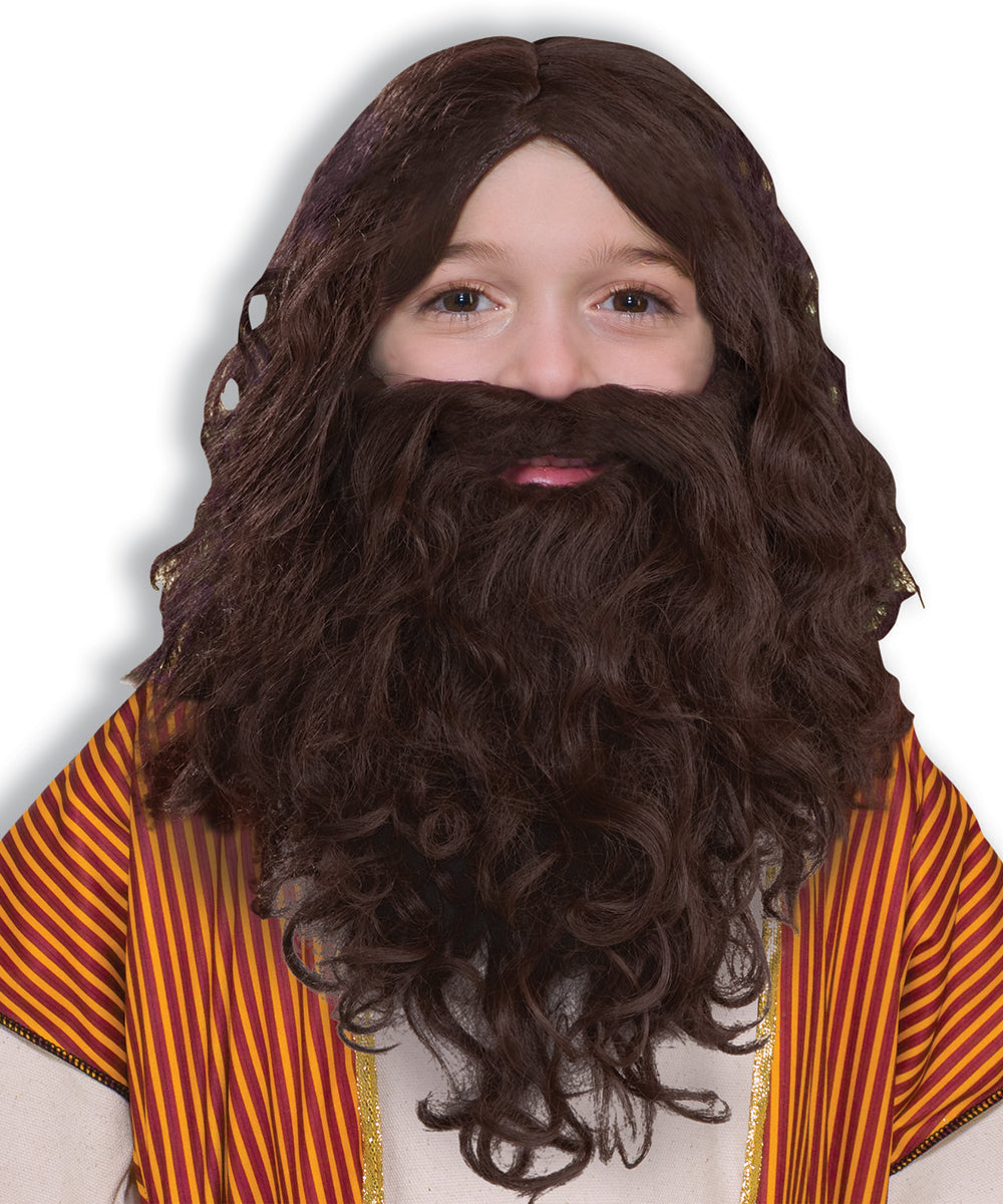 Biblical Wig & Beard Brown-Child
