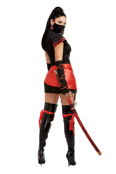 Sexy Red and Black Ninja Adult Woman Costume