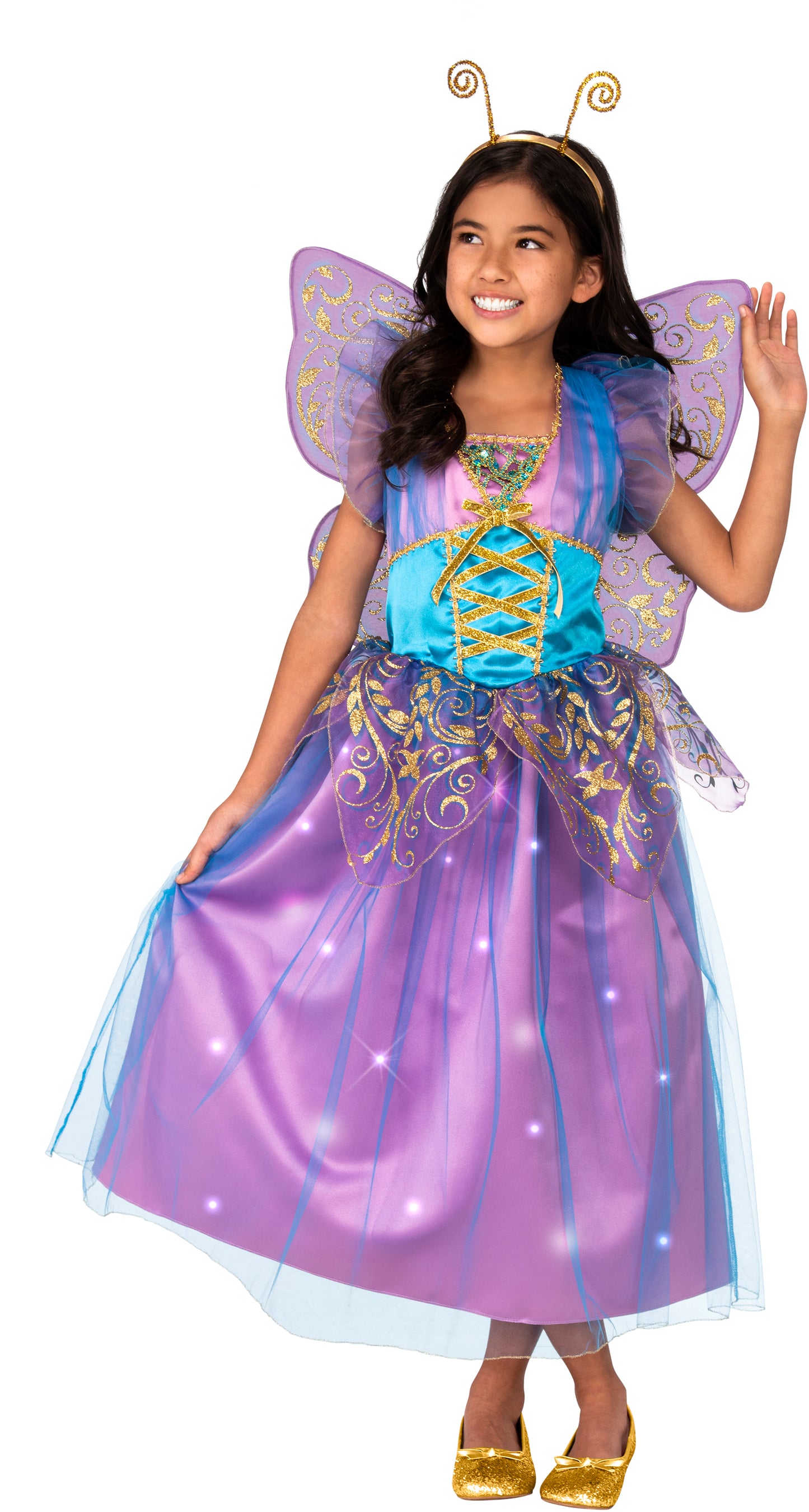 Light Up Purple Fairy Kids Costume
