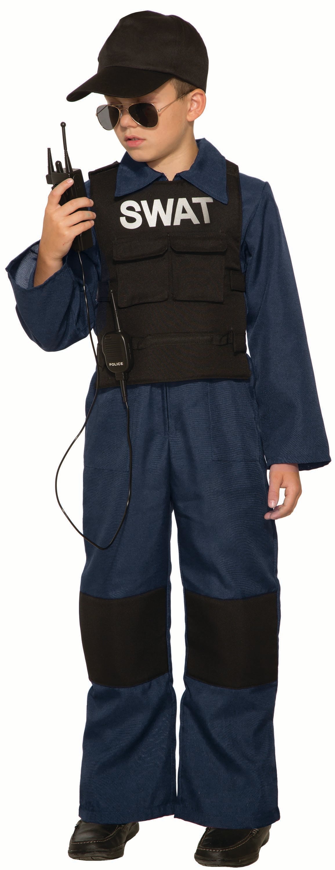 SWAT Officer Jumpsuit Kids Boy Costume