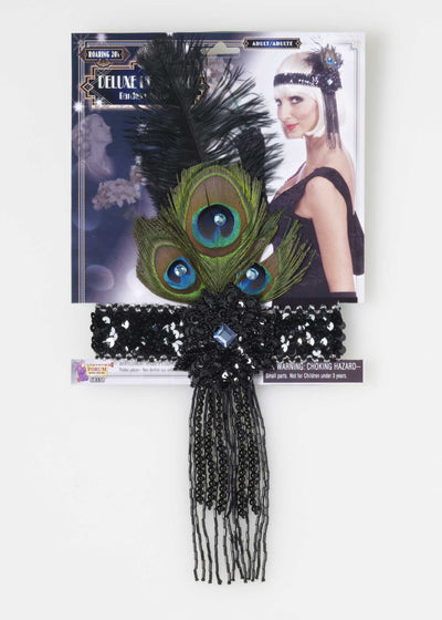 Roaring 20’s Black Flapper Headband