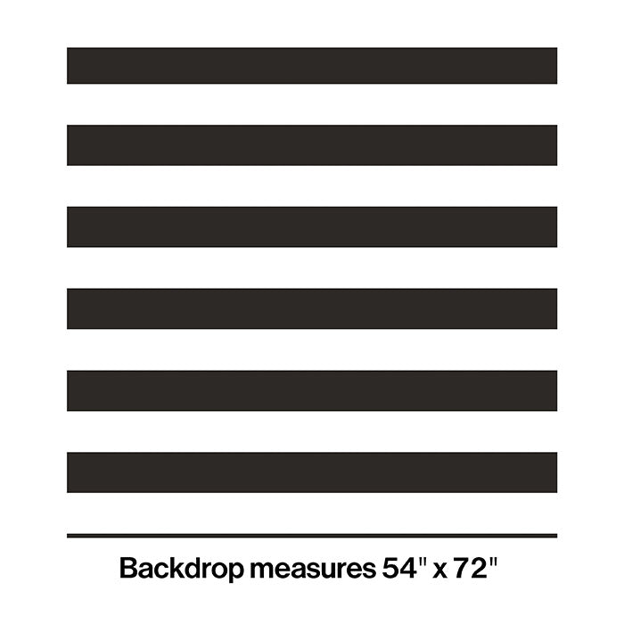 Photobooth Backdrop Black and White 72x54in (x1u)